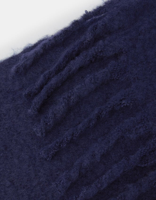 Super Soft Plain Scarf, Blue (NAVY), large