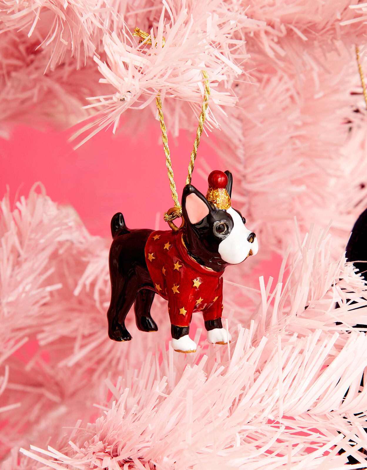 Enamel Frenchie Hanging Decoration Christmas decorations