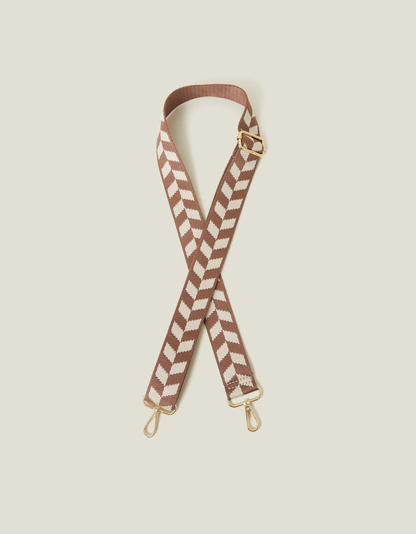 Chevron Webbing Bag Strap, , large