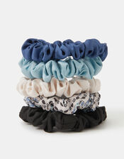 5-Pack Mix Skinny Hair Scrunchies, , large