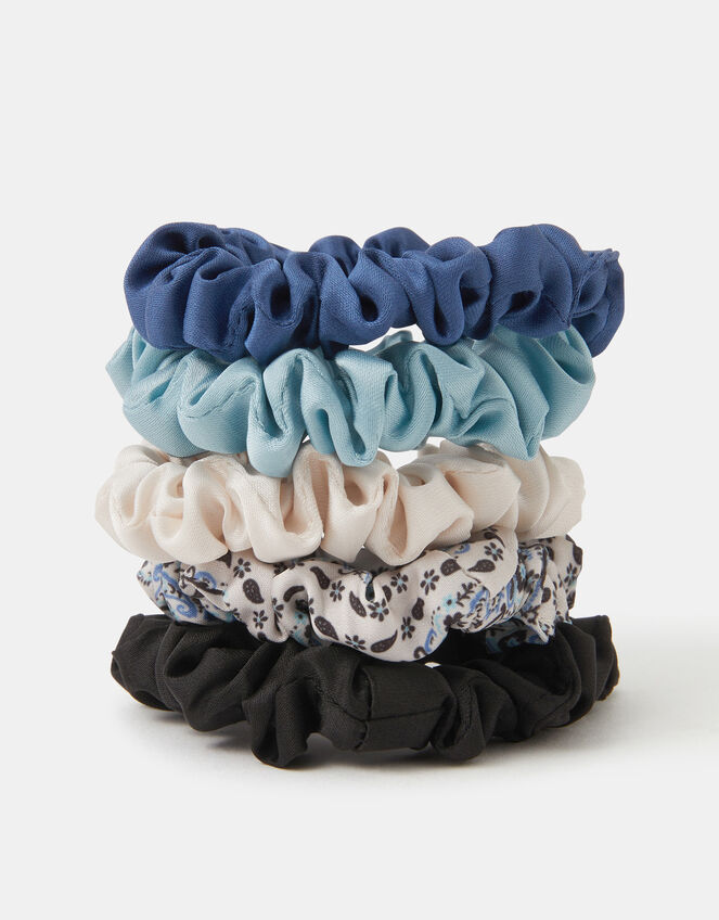 5-Pack Mix Skinny Hair Scrunchies, , large