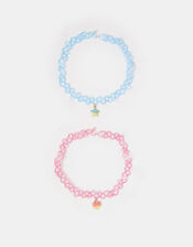 2-Pack Girls Heart Choker Necklaces, , large