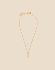 14ct Gold-Plated Rose Quartz Shard Pedant Necklace, , large
