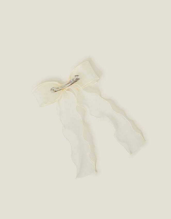 Organza Bow Barrette Hair Clip, , large
