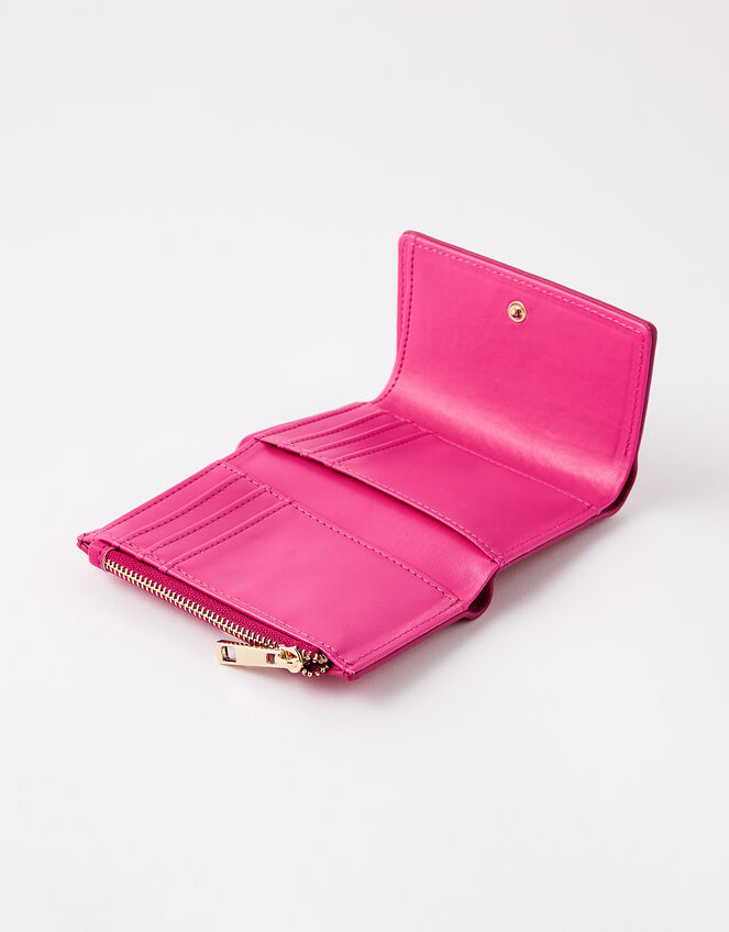 Reptile Tri-Fold Wallet, Pink (FUCHSIA), large