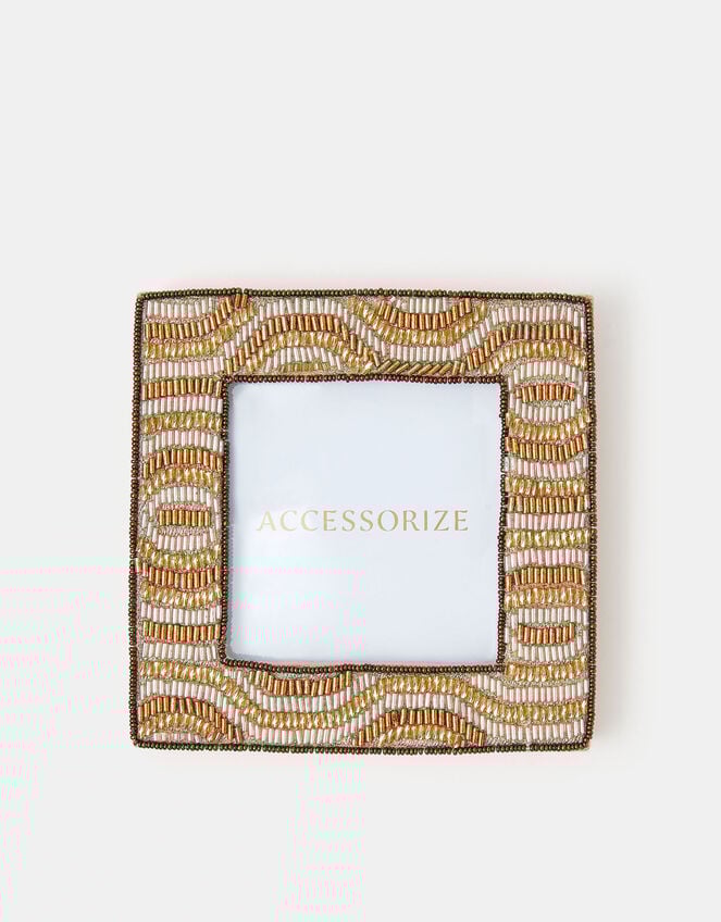 Beaded Geometric Photo Frame, , large