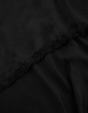 Plain Woven Scarf, Black (BLACK), large