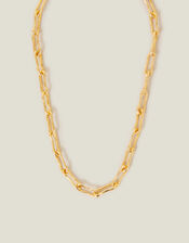 14ct Gold-Plated Molten Link Necklace, , large
