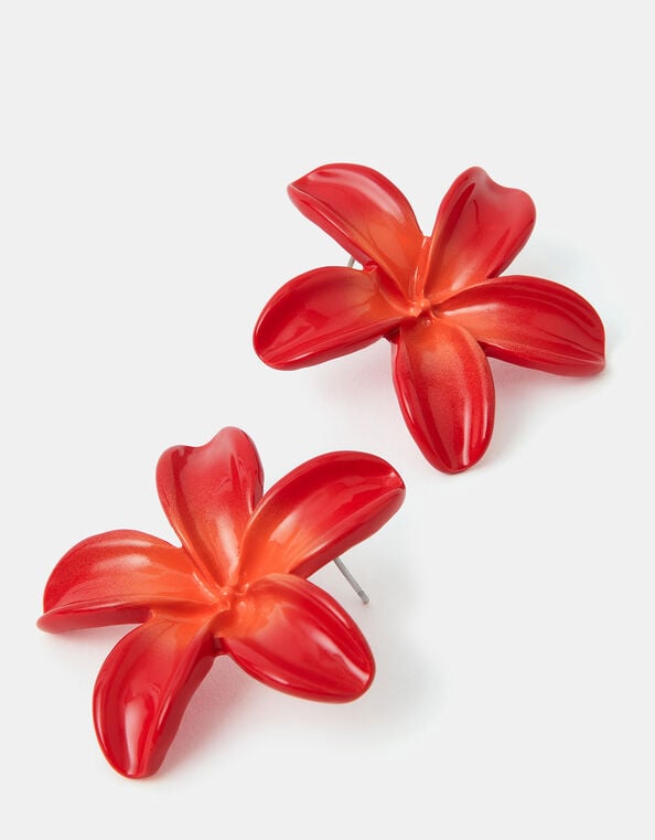 Tropical Flower Stud Earrings, , large