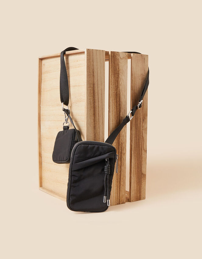 Nylon Phone Accessory Bag in Recycled Polyester, , large