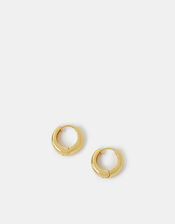 14ct Gold-Plated Chunky Huggie Hoop Earrings, Gold (GOLD), large
