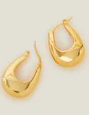 14ct Gold-Plated Horseshoe Hoop Earrings, , large