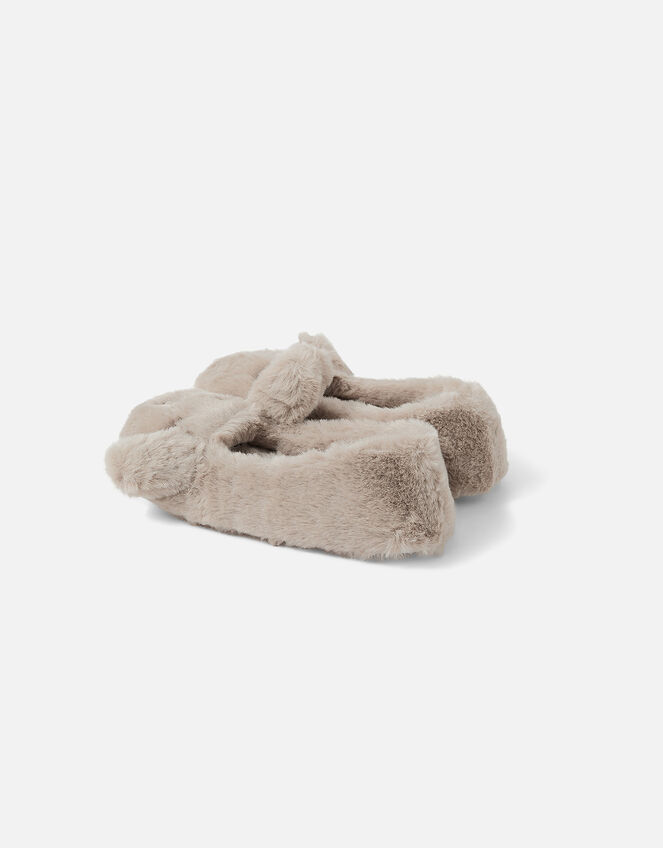 Girls Puppy Ballerina Slippers, Tan (TAN), large