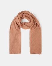 Lightweight Wave Stitch Scarf, Pink (PALE PINK), large