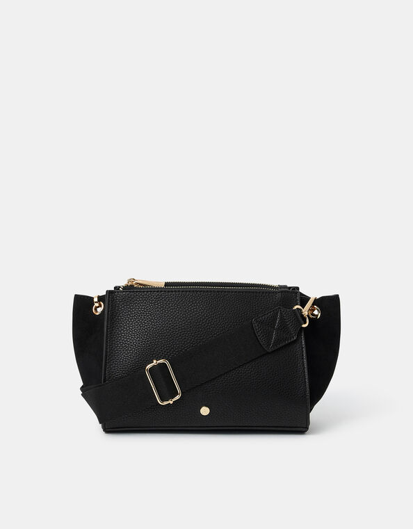 Double Zip Crossbody Bag, , large