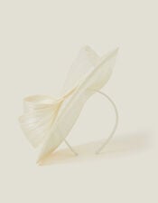 Teardrop Bow Fascinator, Ivory (IVORY), large