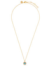 Gold-Plated Opal Pendant Necklace, , large
