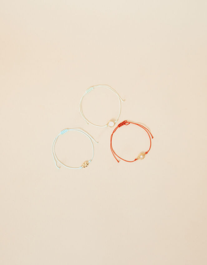 Sun Threaded Anklets Set of Three, , large