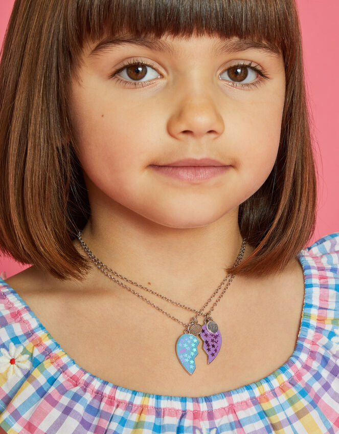 2-Pack BBF Heart Friendship Necklaces, , large