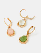 3-Pack Teardrop Hoop Earrings, , large