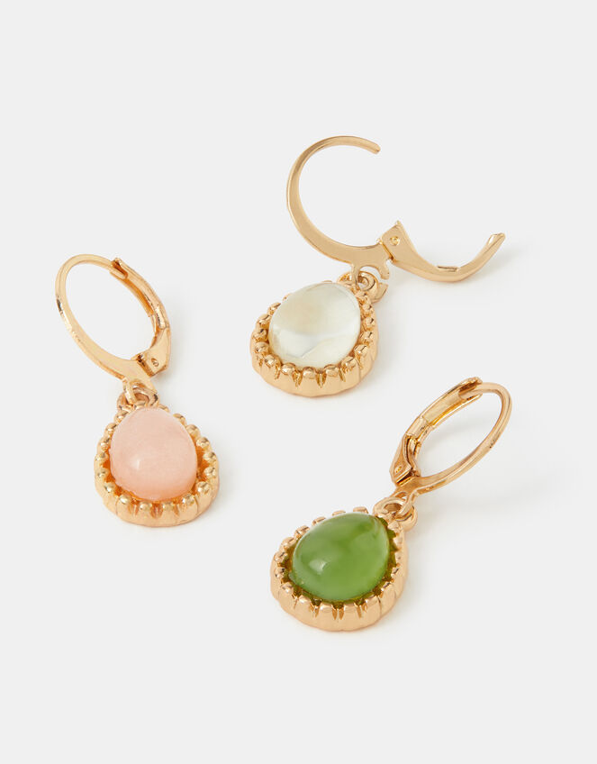 3-Pack Teardrop Hoop Earrings, , large