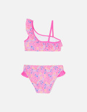Kids Ditsy Print Asymmetrical Bikini , Multi (BRIGHTS-MULTI), large