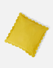 Scallop Edge Cushion Cover, Yellow (YELLOW), large