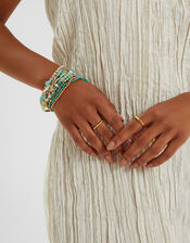 Beaded Stretch Bracelets Turquoise, , large