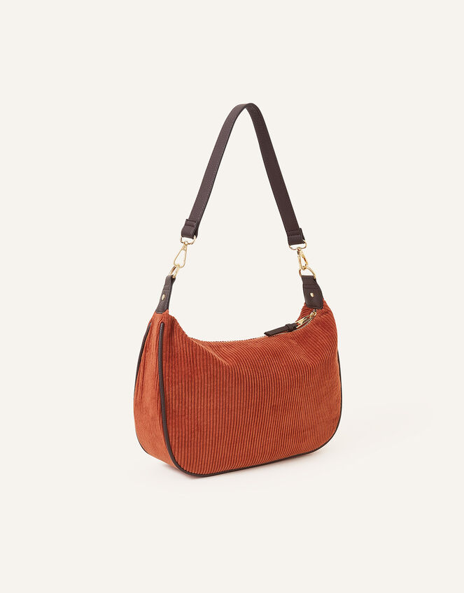 Cord Shoulder Bag, Orange (RUST), large