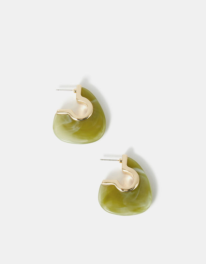 Chunky Resin Hoop Earrings, , large
