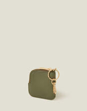 Keyring Coin Purse, Green (KHAKI), large