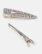 2-Pack Encrusted Hair Clips, , large