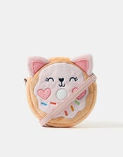 Girls Plush Doughnut Crossbody Bag, , large