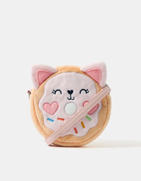 Girls Plush Doughnut Crossbody Bag, , large