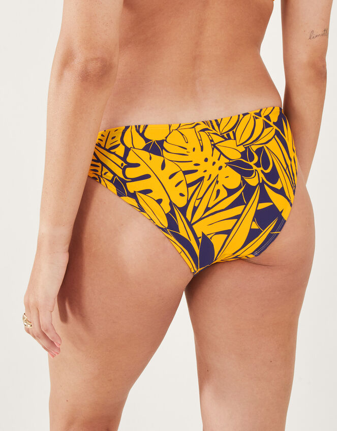 Palm Print Bikini Bottoms, Blue (NAVY), large