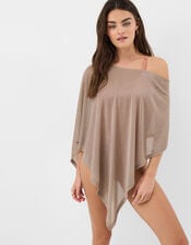 Shimmer Poncho, Natural (CHAMPAGNE), large