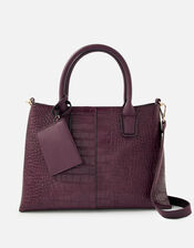 Caroline Handheld Bag, Red (BURGUNDY), large