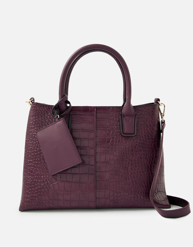 Caroline Handheld Bag, Red (BURGUNDY), large