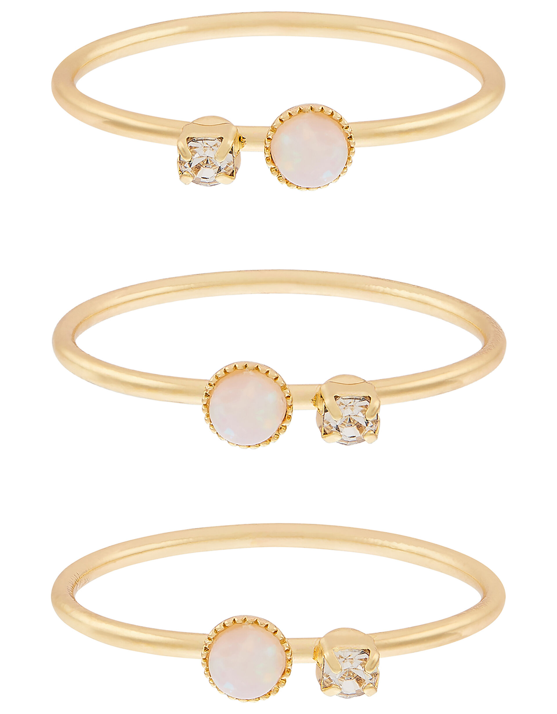 Gem Stacking Ring Set, Gold (GOLD), large