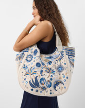 Celestial Embroidered Tote Bag, , large