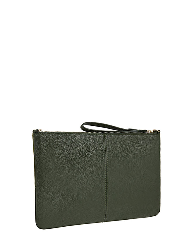 Carmela Leather Cross Body Bag, Green (KHAKI), large