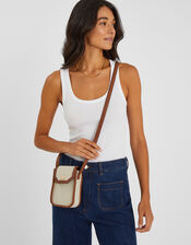 Woven Canvas Phone Bag, , large