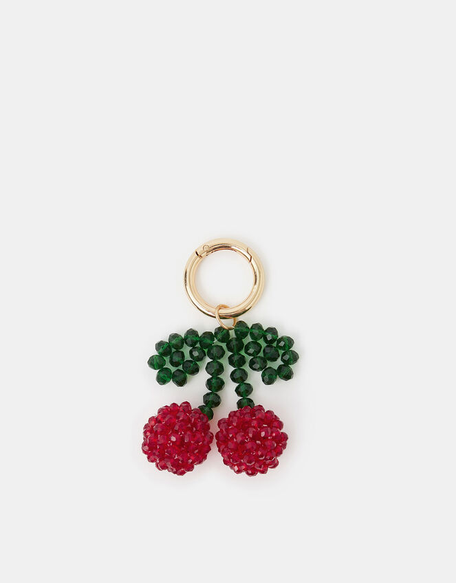 Cherry Beaded Bag Charm, , large