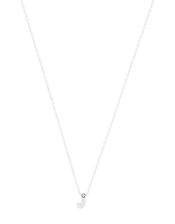 Sterling Silver Sparkle Initial Necklace - J, , large
