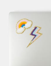 2-Pack Rainbow Embroidered Tech Stickers, , large