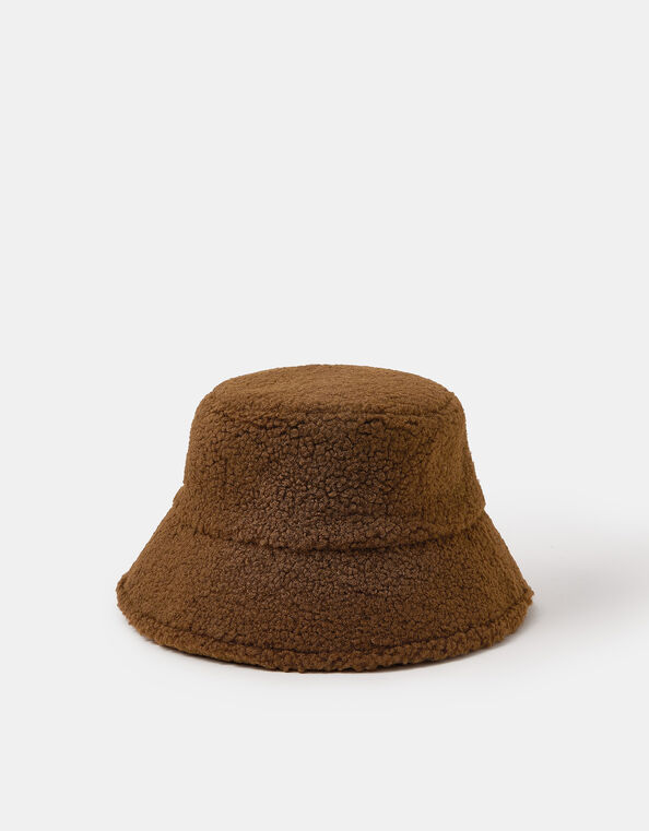 Faux Shearling Bucket Hat, , large