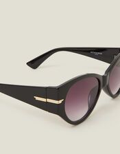Chunky Oval Wrap Sunglasses, , large