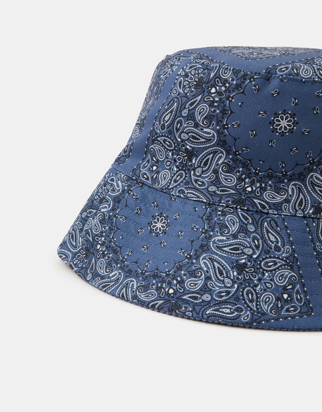 Reversible Bandana Print Bucket Hat, , large