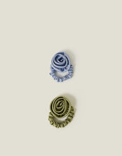 2-Pack Satin Corsage Hair Scrunchies, , large