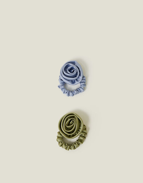 2-Pack Satin Corsage Hair Scrunchies, , large